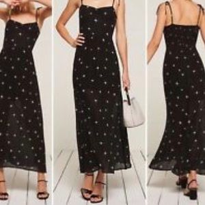 Reformation star print maxi dress size S
